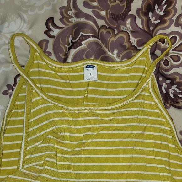 Old Navy Lemon Striped Sundress Sz: L - Picture 5 of 5